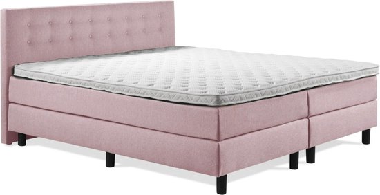 Boxspring Luxe 160x210 Knopen Oud Roze