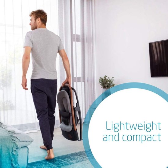 2-in-1 baby schommelstoel, lichtgewicht wipstoel met comfortabele zitverkleiner, 0 - 9 kg, Essential Grey (lichtgrijs) van Maxi-Cosi — afbeelding 4