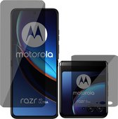 Privé Screenprotector geschikt voor Motorola Razr 40 Ultra - Privé Beschermglas - Privacy Proteqt+