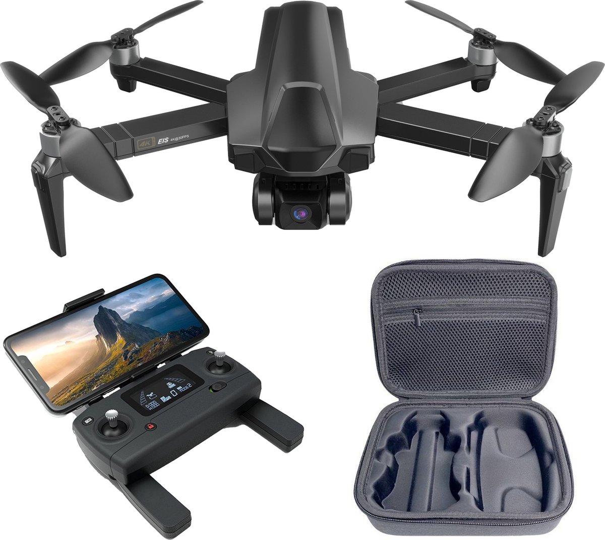 Killerbee PRO 1 Raptor - 4K GPS drone met camera - met 3-assige gimball en EIS - 25 min vliegtijd