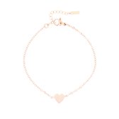 OOZOO Jewellery - Rosé goudkleurige armband met een hart - SB-1041