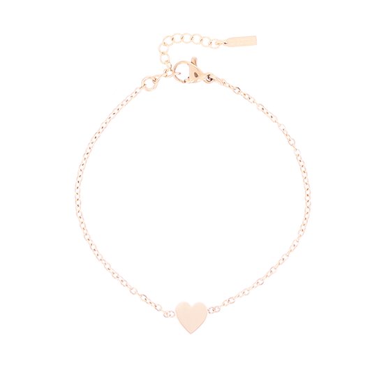 OOZOO Jewellery - Rosé goudkleurige armband met een hart - SB-1041