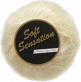 Soft Sensation - Collection Ligne Noir - Lammy Yarns - Roomwit met een Subtiel Glittertje - 5 stuks