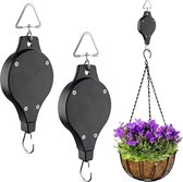 2 Pack Plant Pulley Retractable Pulley Plant Hanger, Plant Pulley Hanger voor Hangende Planten, Auto Lock, Heavy Duty, Plant Hook Pulley voor Tuinmanden Potten