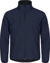 Clique Basic Softshell - Jacket - Donkerblauw - Maat S