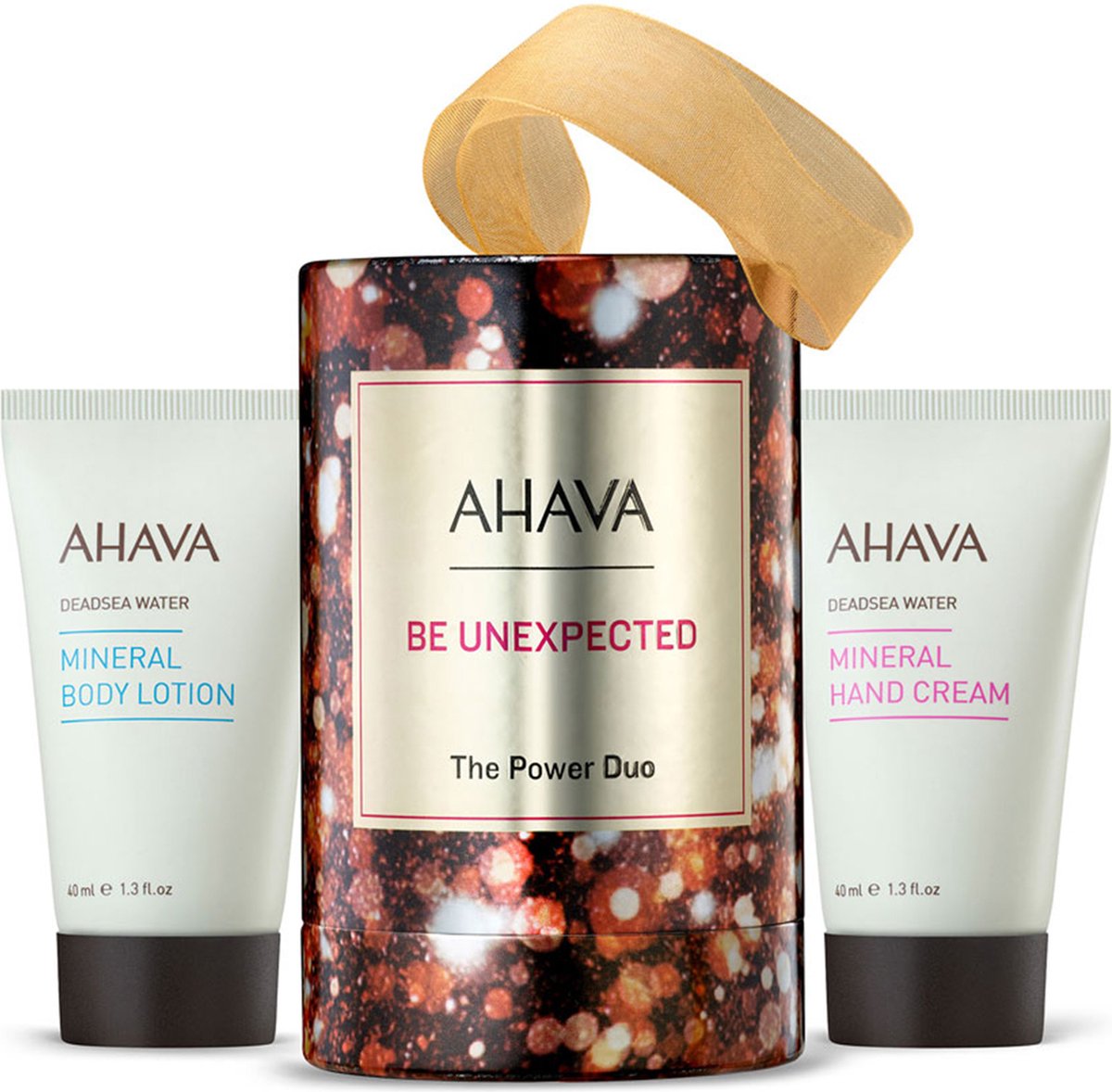 Goedkoopste AHAVA The Power Duo - Dagelijkse Hydratatieboost | Inclusief Mineralen Handcrème & Bodylotion | Lotion voor dames & heren | Moisturizer voor een droge huid & handen | Verwenbox - Set van 2