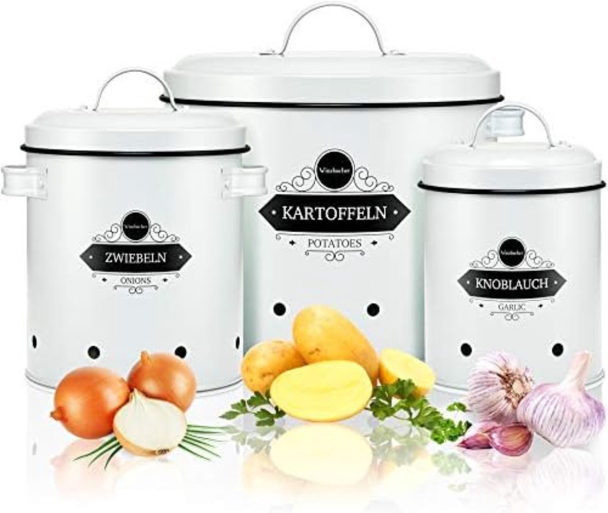 knoflookpot -uienpot - knoflook bewaarpot