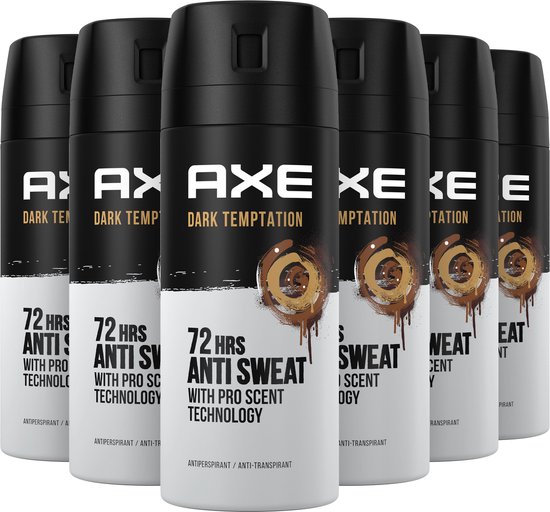 AXE Dark Temptation Anti-Transpirant Spray - 6 x 150 ml - Voordeelverpakking - Axe