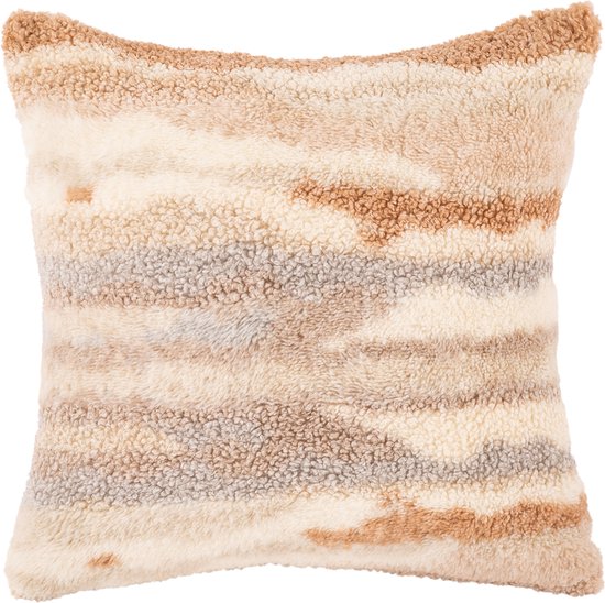 TISECO HOME STUDIO - Coussin (rempli) - CALACATTA - 45x45 cm - 100% polyester - Taupe/beige