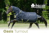 Bucas Oasis Turnout 100 + Neck Set - Dark grey/Lime - Maat 140/190/6.3