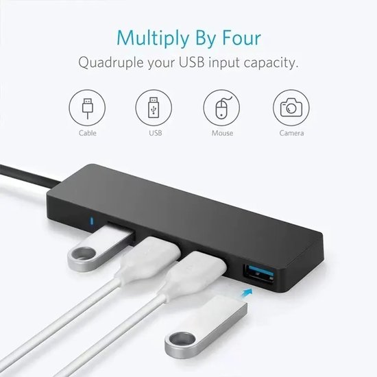 Répartiteur USB 3.0, USB-C vers 4 ports USB-A