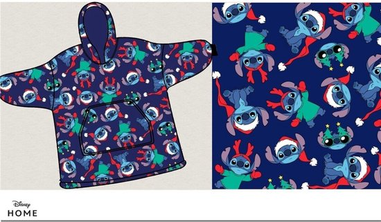 Stitch Disney Sweat/robe femme, couverture à capuche bleue