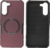 Hoesje Geschikt voor Samsung Galaxy S21 Plus - MagSafe Hoesje - Shockproof Back Cover - Bordeaux Rood