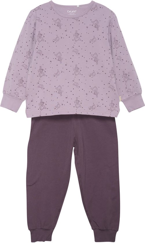 CelaVi 2-delige Meisjes Lange Mouwen Pyjama Elderberry - 128/134