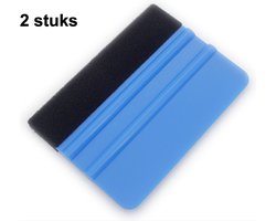 CHPN - Rakel - Rakel met Vilt - Schraper - Wrapping - Carwrapping - Raamfolie schraper - Blauw - 2 stuks