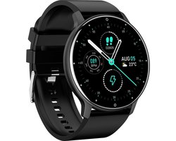 Parya Official Dark Black - Smartwatch - Smartwatch Heren - Smartwatch Dames - Stappenteller Horloge - Smartwatches - Bloeddrukmeter pols - Saturatiemeter - IOS & Android