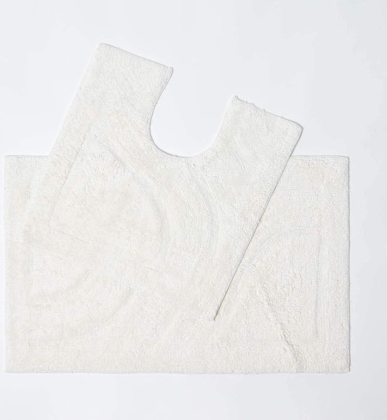 Set di due tappetini da bagno Homescapes 50 x 80 cm e 50 x 55 cm, set di tappetini da bagno in puro cotone, qualità alberghiera, in 15 colori diversi, Cotone, verde