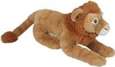 Pluche bruine leeuw liggend knuffel 60 cm - Leeuwen wilde dieren knuffels - Speelgoed voor kinderen
