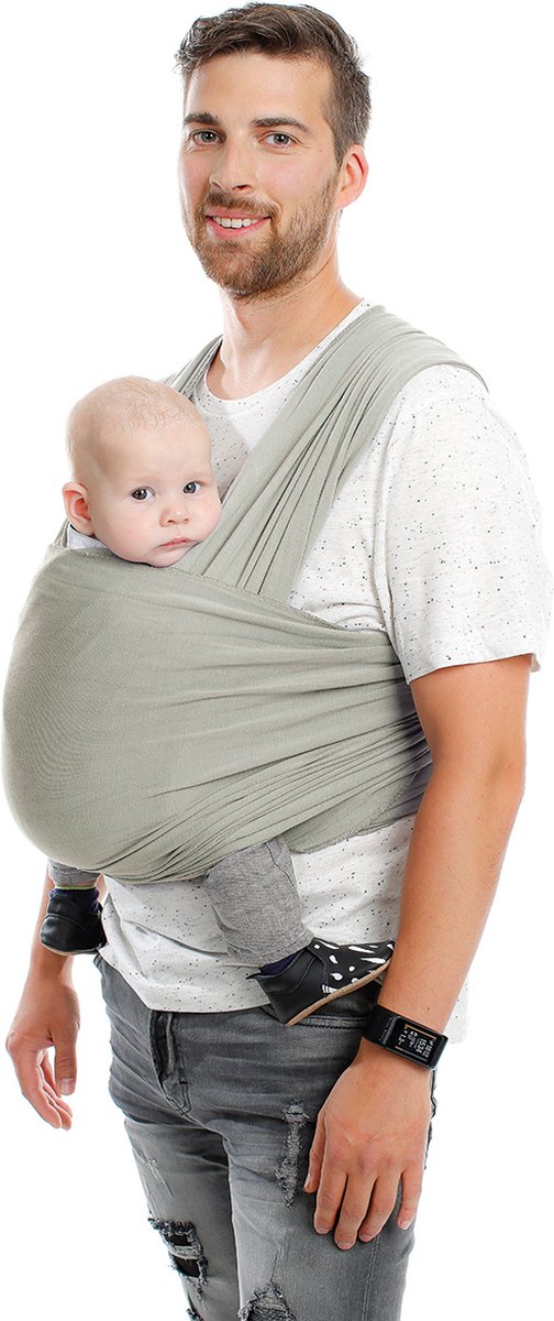 Babylonia TRICOT SLEN BAMBOO Draagdoek Baby - 500 cm - Blue Fog van Babylonia — afbeelding 4