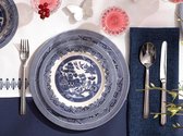 Service d'assiettes English Home - Assiettes plates - 4 personnes - 12 pièces - Porcelaine - Blauw de Delft
