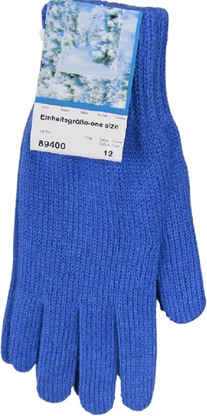 Gants hiver tricotés - intérieur rugueux - prix par 2 paires