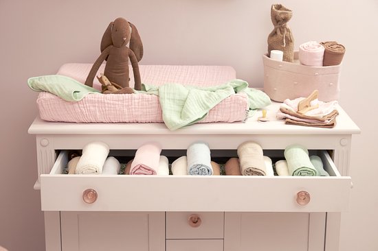 Meyco Baby Uni hydrofiele doeken - 3-pack - offwhite/light grey/sand - 70x70cm van Merkloos — afbeelding 4