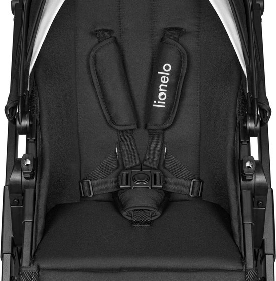 LIONELO Bianka - Poussette combinée 3en1 - Jusqu'à 22Kg - Pack poussette,  nacelle, siège auto, sac et accessoires - Noir