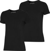 T-shirt Apollo pour hommes Bamboe - Col rond - Lot de 2 - Zwart - L
