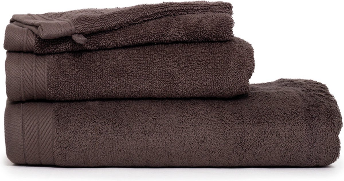 The One Towelling Organische handdoeken set – Badlakens, Handdoeken, Gastendoekjes & Washandjes – 11-Delig – Organisch katoen - Taupe