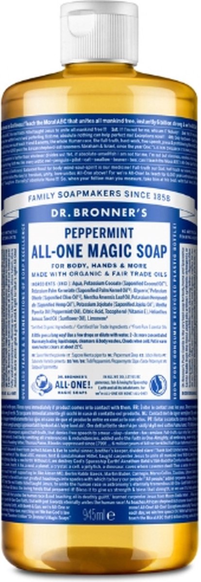 Dr Bronners Magic Pure Castile Soap Pepermunt 945ml