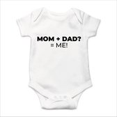 Soft Touch Rompertje met tekst - Mom + dad is ME | Baby rompertje met leuke tekst | | kraamcadeau | 0 tot 3 maanden | GRATIS verzending