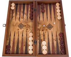Handgemaakte Houten Backgammon Speelset van Hoge Kwaliteit - Tavla - 100% Hout - Luxe uitgave - TricTrac - 50 x 25 cm