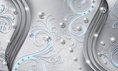 Fotobehang - Vlies Behang - Luxe Diamanten Patroon - 312 x 219 cm