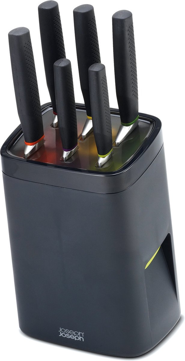 Joseph Joseph Lockblock messenblok incl. messen - grijs - 6 stuks