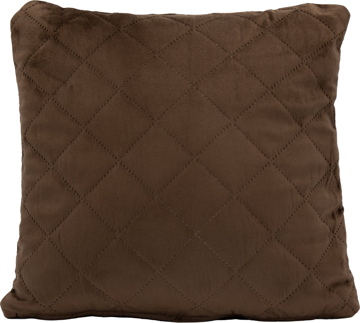 Belmarti® Sierkussen Velvet inclusief binnenvulling 40x40cm - Bruin - van fluweel zachte stof - handgemaakt in eigen atelier - Premium Belmarti® kwaliteit