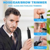 Bol.com Neushaartrimmer voor mannen professionele pijnloze oor- en neushaartrimmer Clipper op batterijen werkende gezichtshaartr... aanbieding