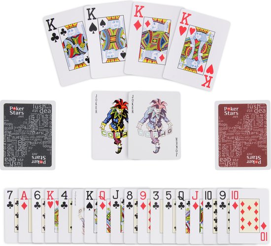 Set de 6x jeu poker / carte plastifiée - Jeux de cartes - Cartes à jouer  