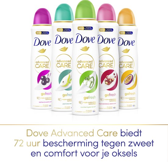 Dove Dove Advanced Care Go Fresh Anti-Transpirant Deodorant Spray mix set - 5 x 150 ml - Voordeelverpakking - Dove