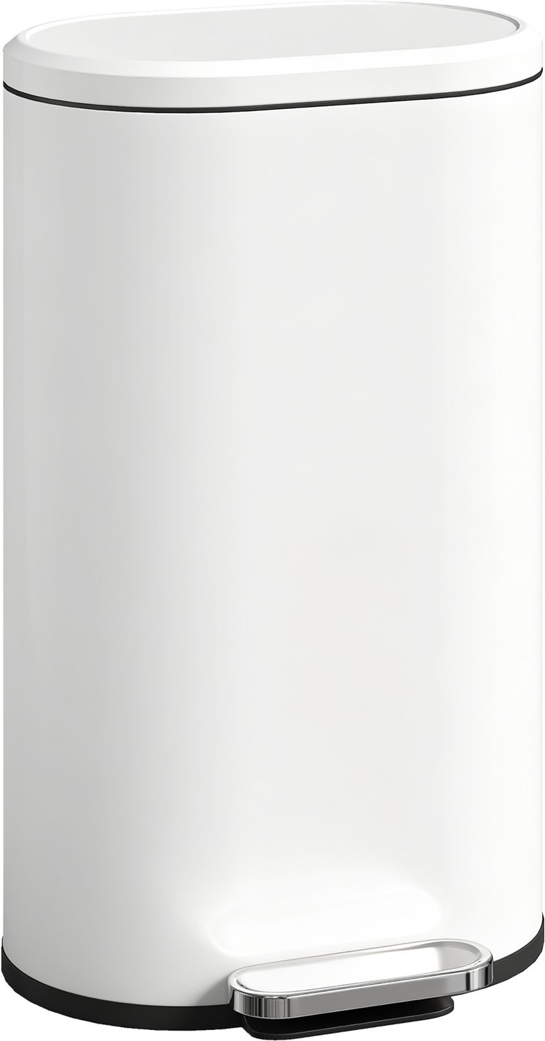 4goodz 30 Liter Pedaalemmer met Soft-Close Deksel - Creme Wit