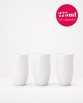 vtwonen - Mokken zonder oor - Wit - Set van 6 - Porselein - 275 ml