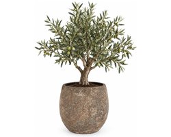 DK Design Bloempot model Maya - roestbruin - D36 x H40 cm - rustiek