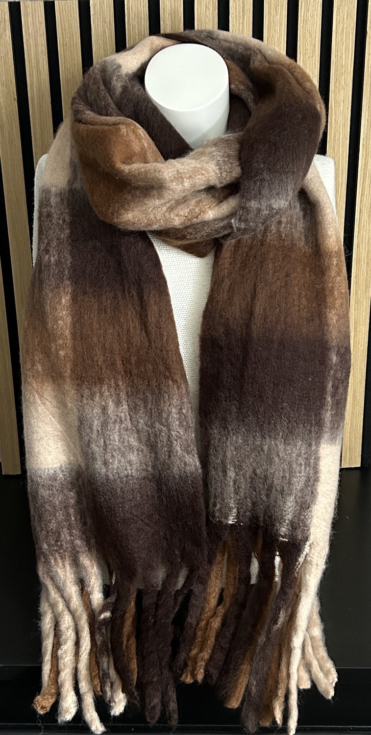 Winter Sjaal Dames Sjaal Bruin-Beige