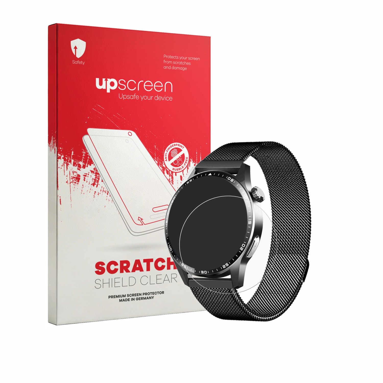 upscreen - Screenprotector voor Mopuea Smartwatch 1.55" - Folie Beschermfolie transparant