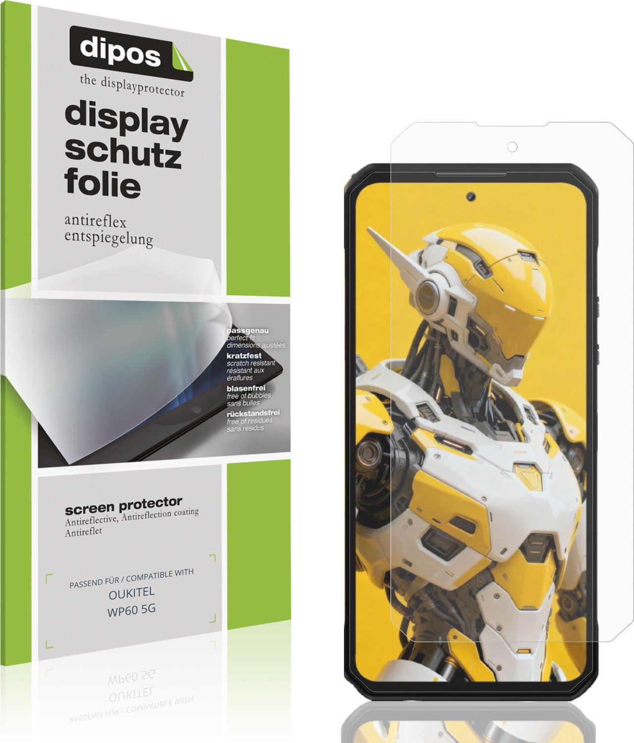 dipos – 4x Matte Beschermfolie geschikt voor OUKITEL WP60 5G | Krasbestendige & antireflecterende Screenprotector Ultra-Thin