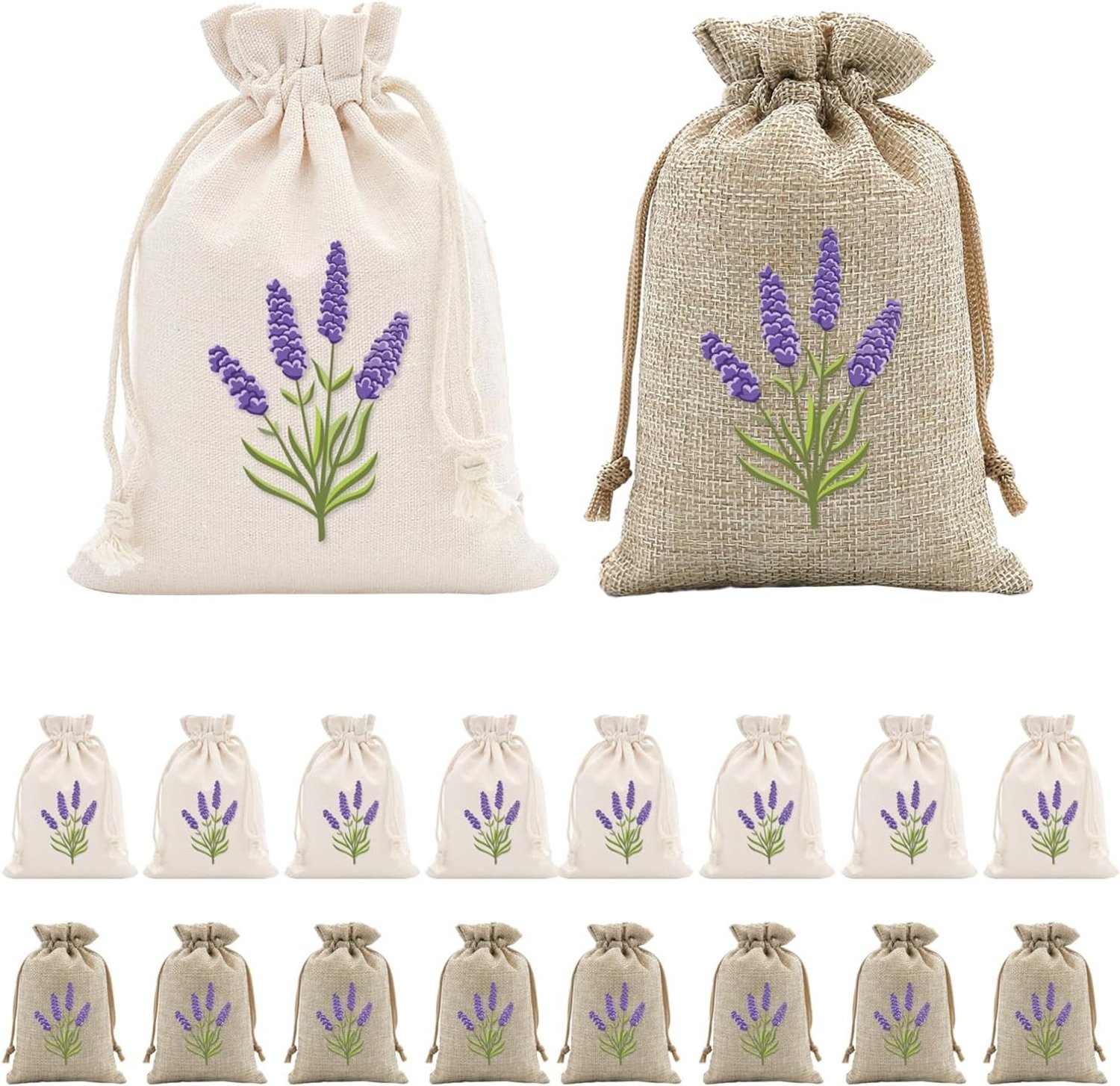 Lege Lavendelzakjes - Natuurlijk - 10 x 15 cm - Katoen en Linnen - Voor Aromatische Materialen