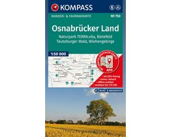 KOMPASS Wanderkarte 750 Osnabrücker Land, NP TERRA.vita, Bielefeld, Teutoburger Wald, Wiehengeb. 1:50.000