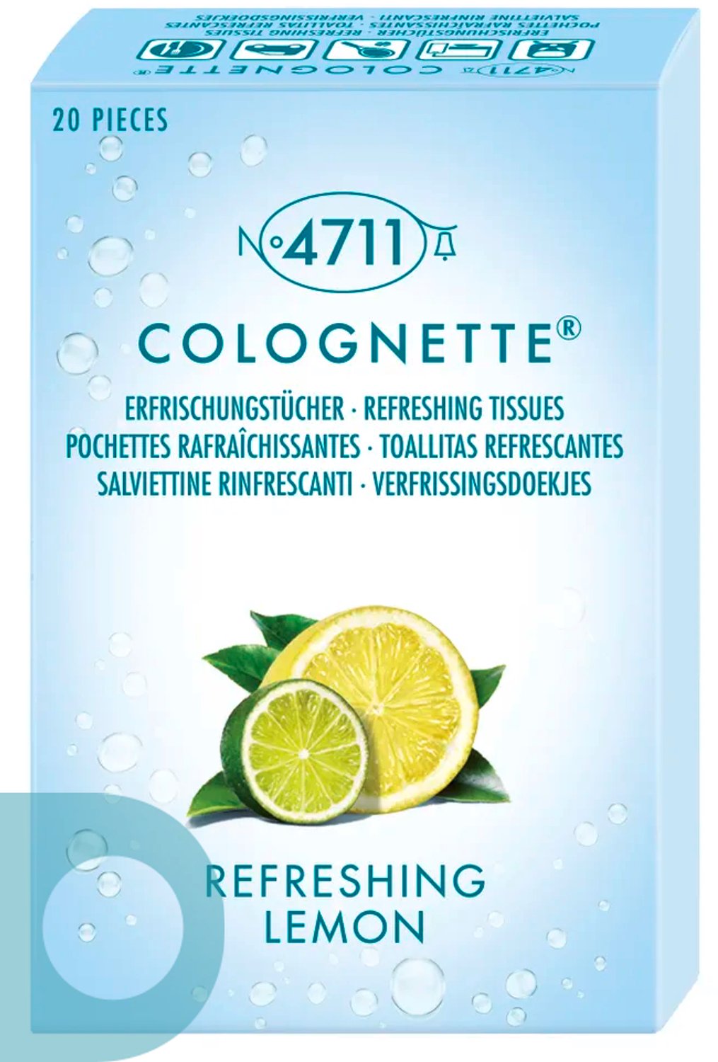4711 COLOGNETTE REFRESHING LEMON VERFRISSINGSDOEKJES 12 X 20 STUKS