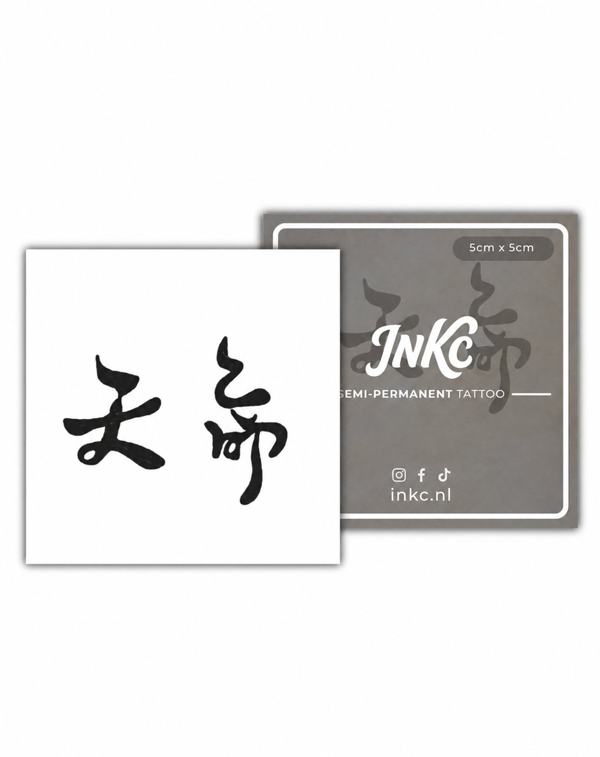 INKC - Tijdelijke Tattoo - Hemelse Keizer - Nep Tattoo - Plak Tattoos - Blijft tot 2 weken - 5 x 5cm