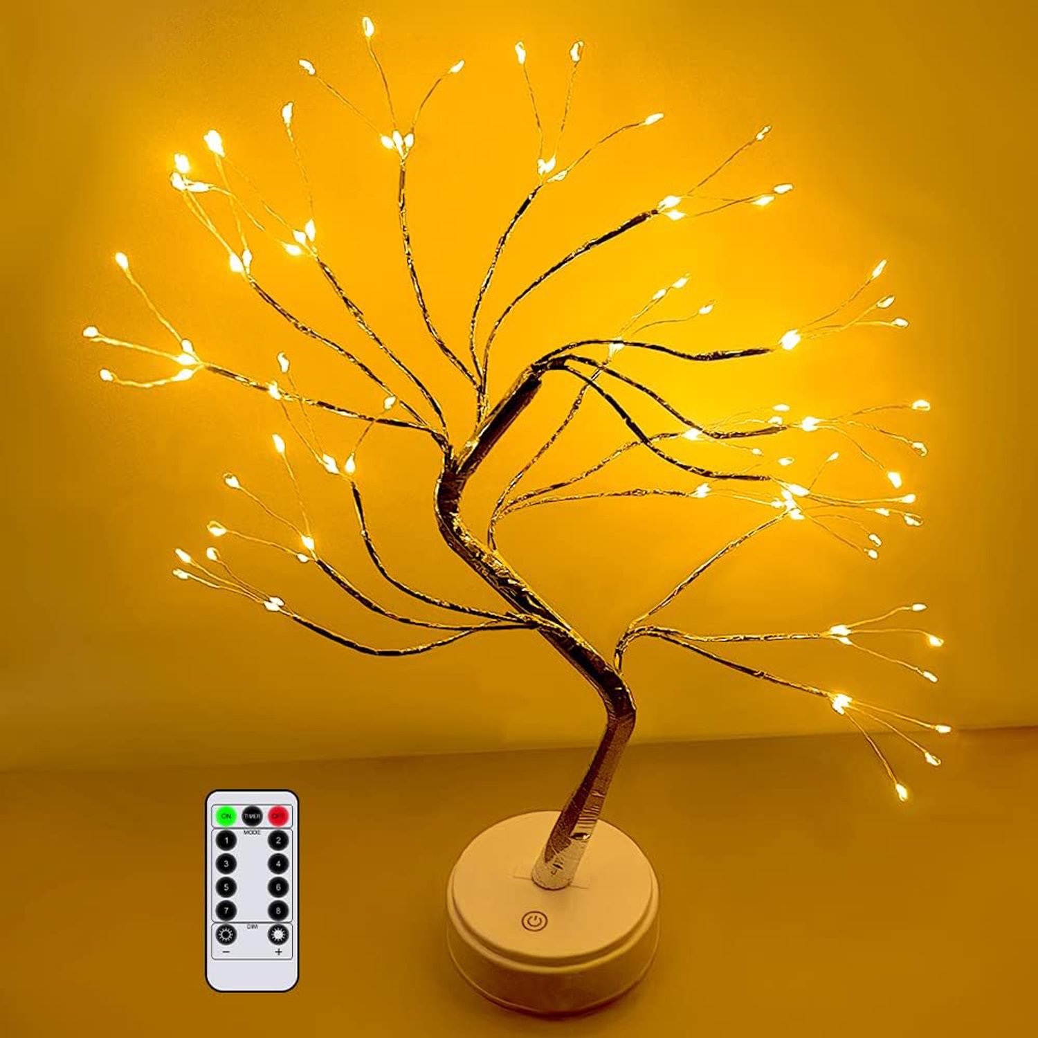 Zelfgemaakte Boomlampen - Snoerverlichting Voor Op Tafel - Nachtlampje Met Timer - Sprookjesboomlamp - Kerstversiering
