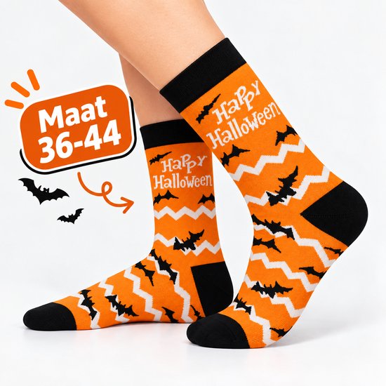 Sokken - 1 Paar Halloween Sokken - Halloween Socks - Halloween Cadeau - Vrolijke Sokken - Kleurrijke Sokken - Maat 37-44